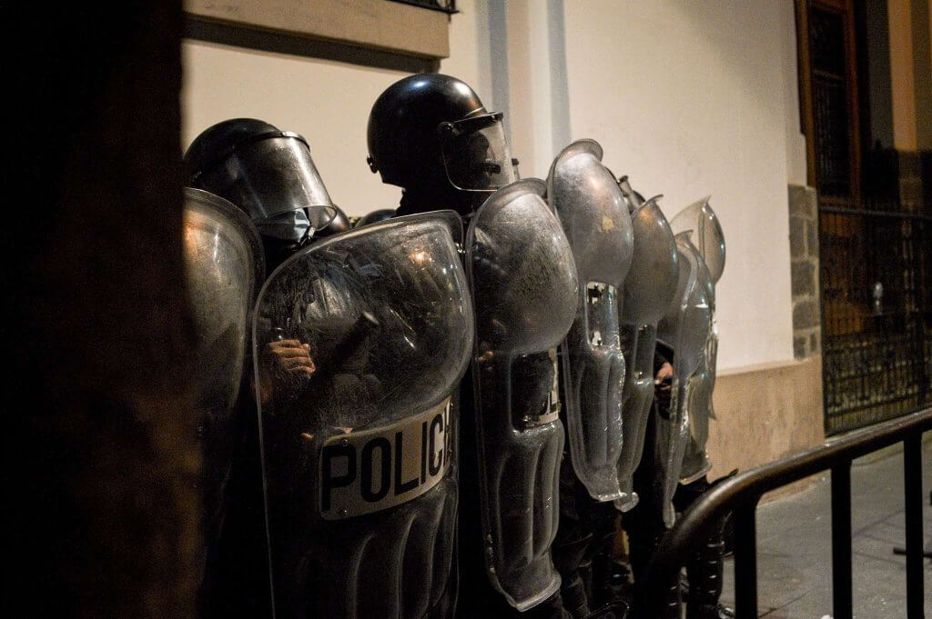  Más de 600 antimotines enfrentaron a las manifestantes el 21 de noviembre / Fotografía: David Toro 