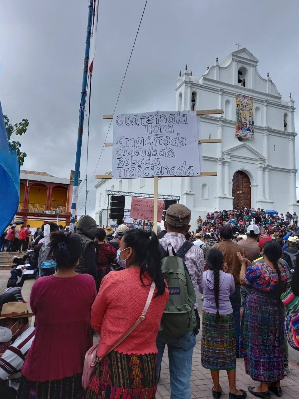  Guatemala robada y traicionada. Hubo una gran participación de las mujeres en las manifestaciones de Santa Cruz del Quiché. Foto: Cortesía. 