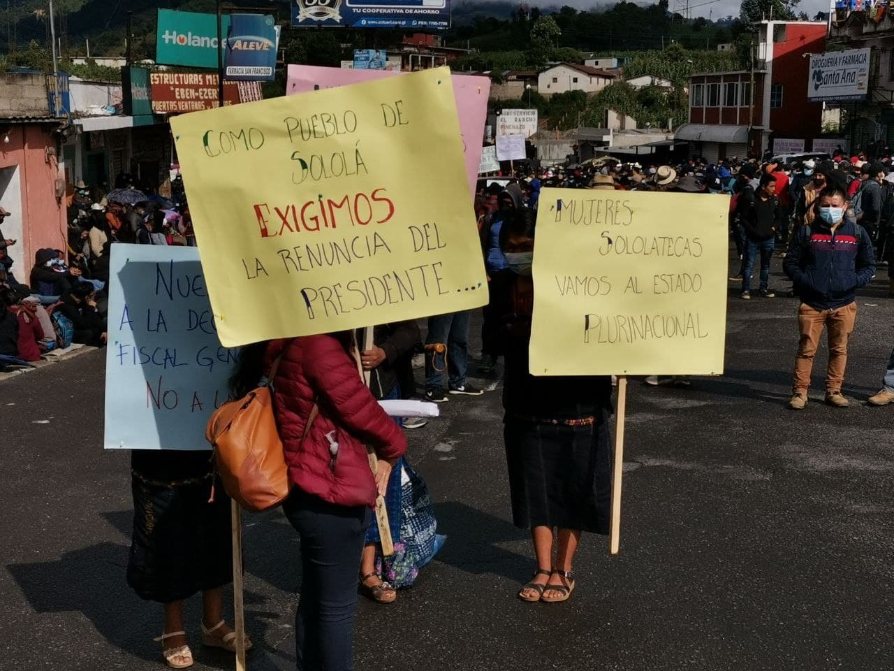  «Mujeres sololotecas vamos al paro nacional». Foto: Diego Petzey. 