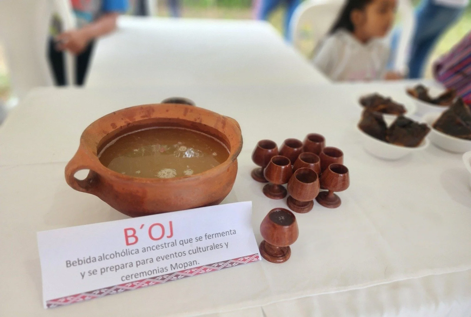  B’oj, bebida ancestral Mopán que se utilizaba para ceremonias. Foto de Darío Melgar Choc 