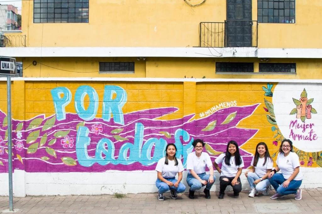  Mural Mujer Ármate San Marcos ubicado en la entrada de San Pedro Sacatepéquez. Foto: Colectiva Mujer Ármate, San Marcos. 