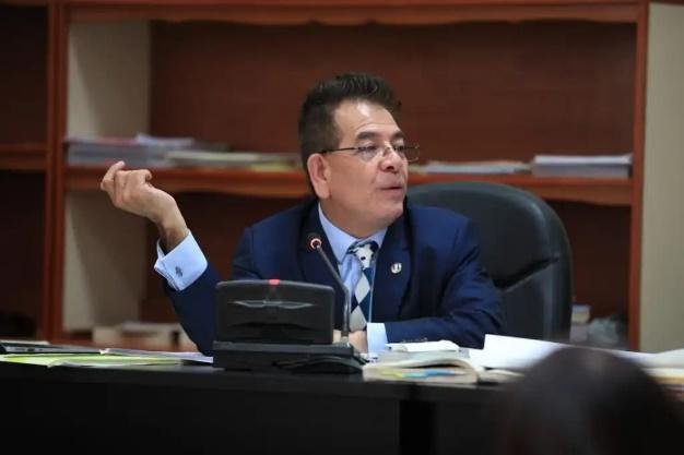  El juez Miguel Ángel Gálvez durante la audiencia. /Créditos: Guatevisión: Carlos Hernández 