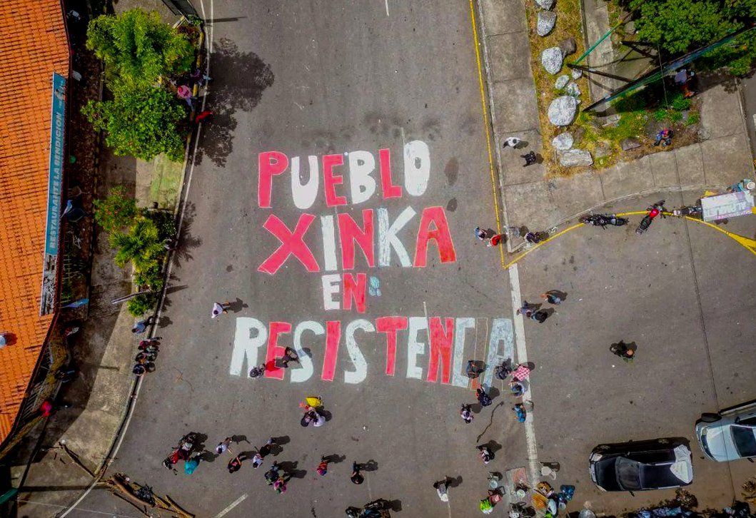 Resistencia pacífica en defensa de la democracia. Octubre de 2023. Foto del Colectivo Anpük / Wellinton Osorio 