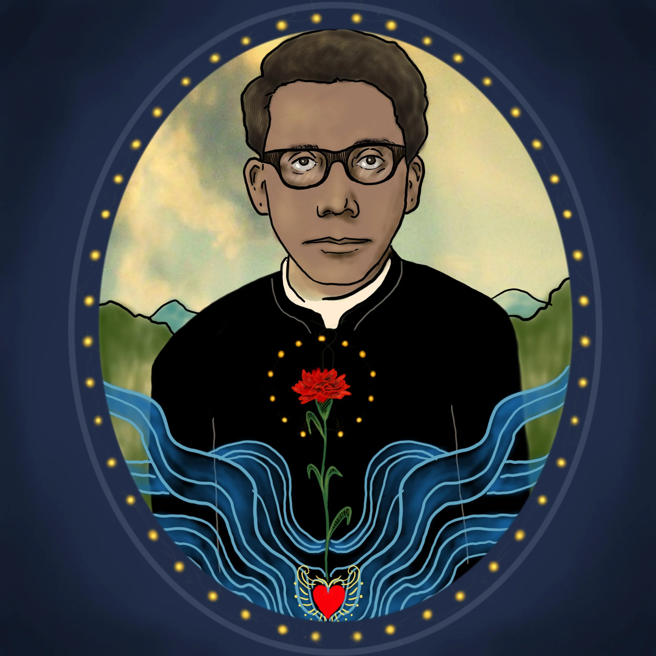  Ilustración del padre. Foto de Daniel Lemus 