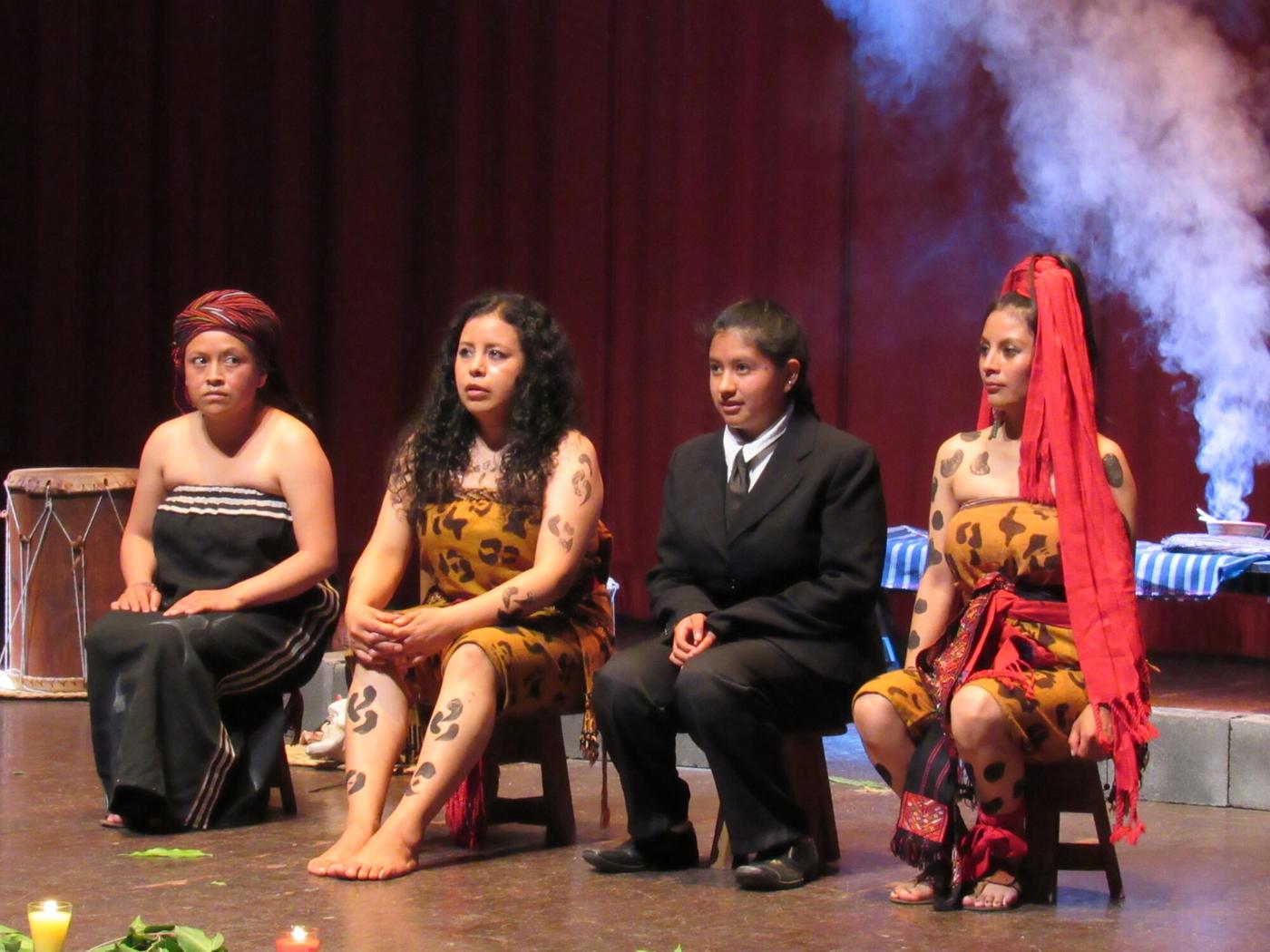  Obra de teatro presentado en Nicaragua, 2018. Foto de Mujeres Ajchowen 