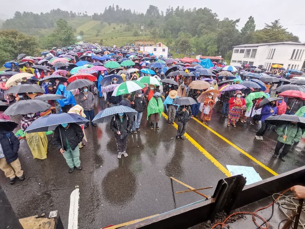  Lo de Vásquez, Totonicapán, fue el lugar donde los manifestantes se reunieron para el paro nacional. Foto: Nelton Rivera. 