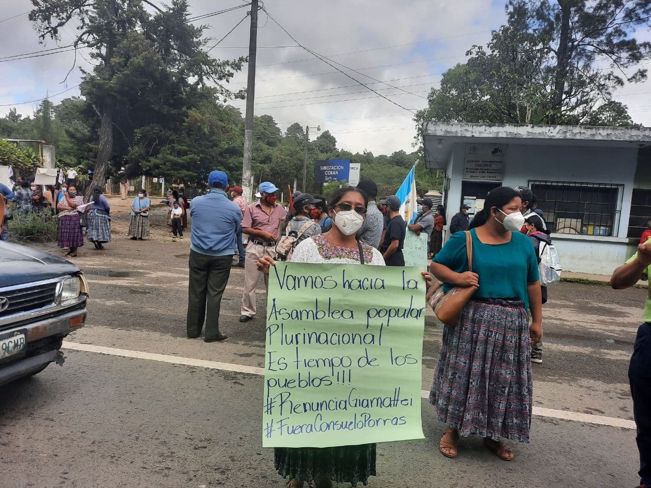  Una semana muy mencionada en las distintas movilizaciones fue la construcción de una Asamblea Plurinacional. Foto: Elias Oxom. 