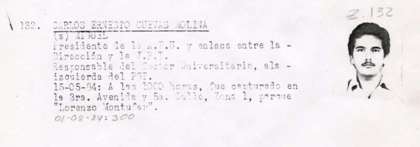  Ficha de Carlos Cuevas Molina en el Diario Militar. 