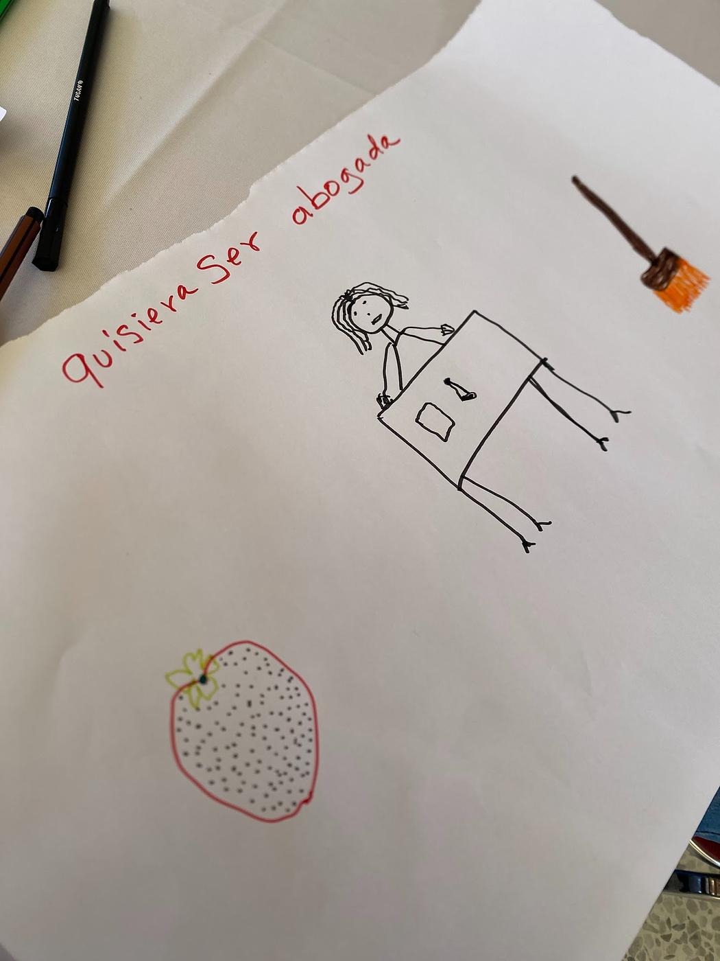 Dibujo de una abogada. 