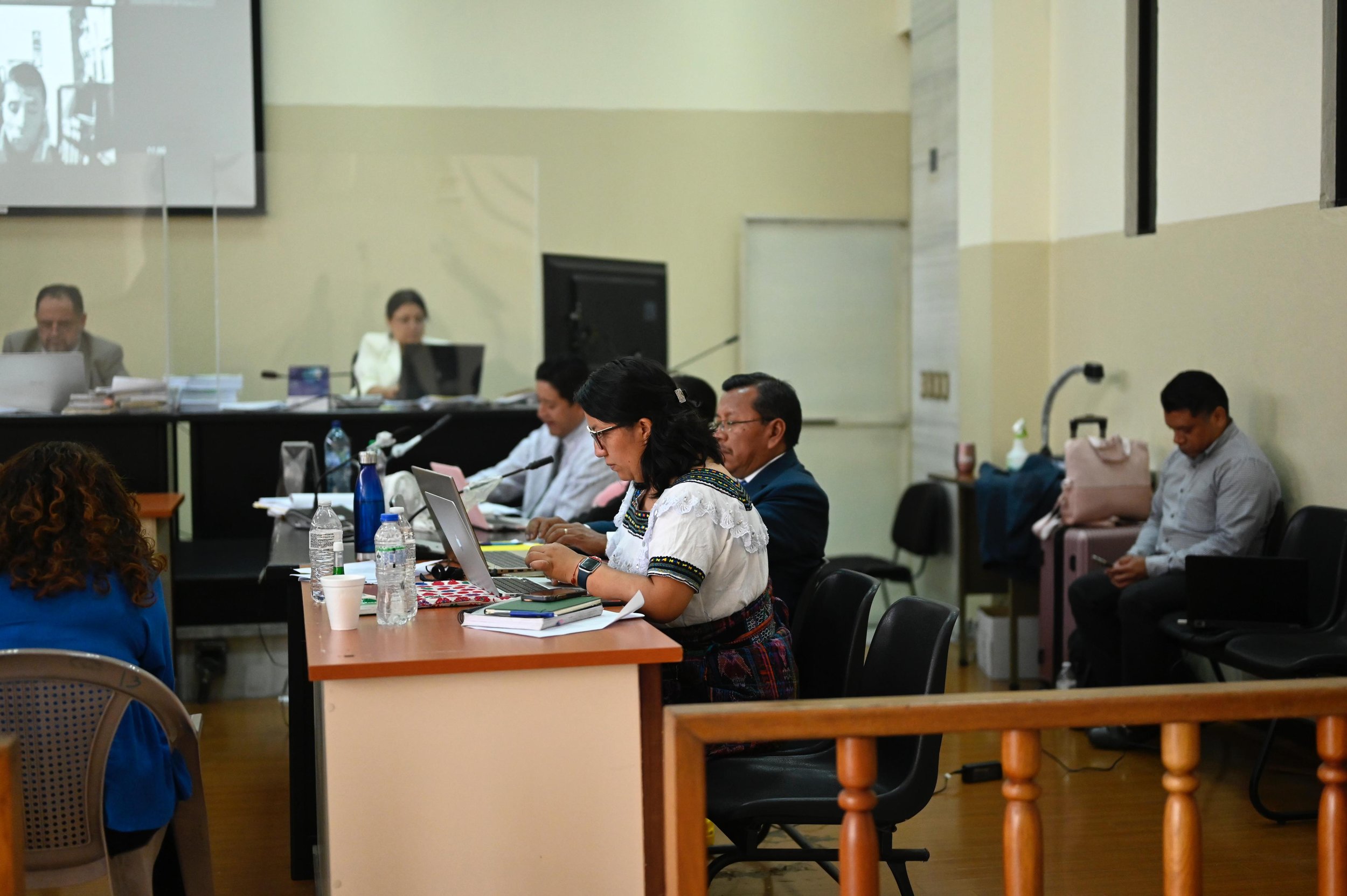  El juicio contra Benedicto Lucas se realiza en el Tribunal de Mayor Riesgo “A”. Foto de Prensa Comunitaria 