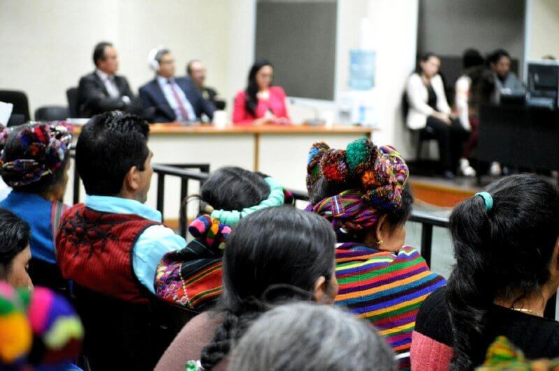  En 2018 el Tribunal B de Mayor Riesgo determinó por unanimidad que en Guatemala existió el delito de Genocidio durante el gobierno de facto de José Efraín Ríos Montt. Foto Prensa Comunitaria 