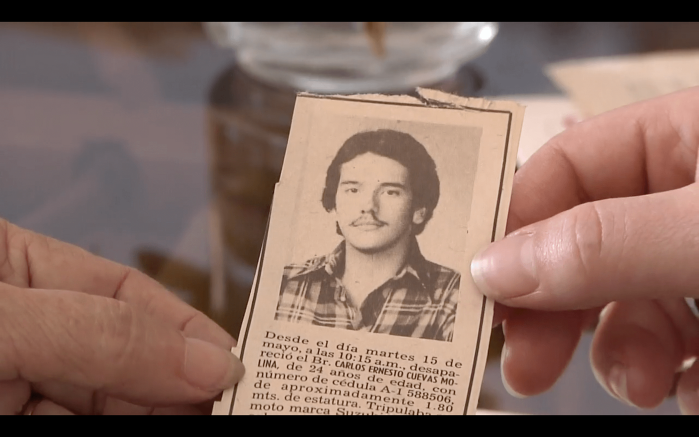  Carlos Cuevas Molina, esposo de Rosario Godoy, fue uno de los desaparecidos. Foto: Documental «El Eco del Dolor de Muchas Voces». 