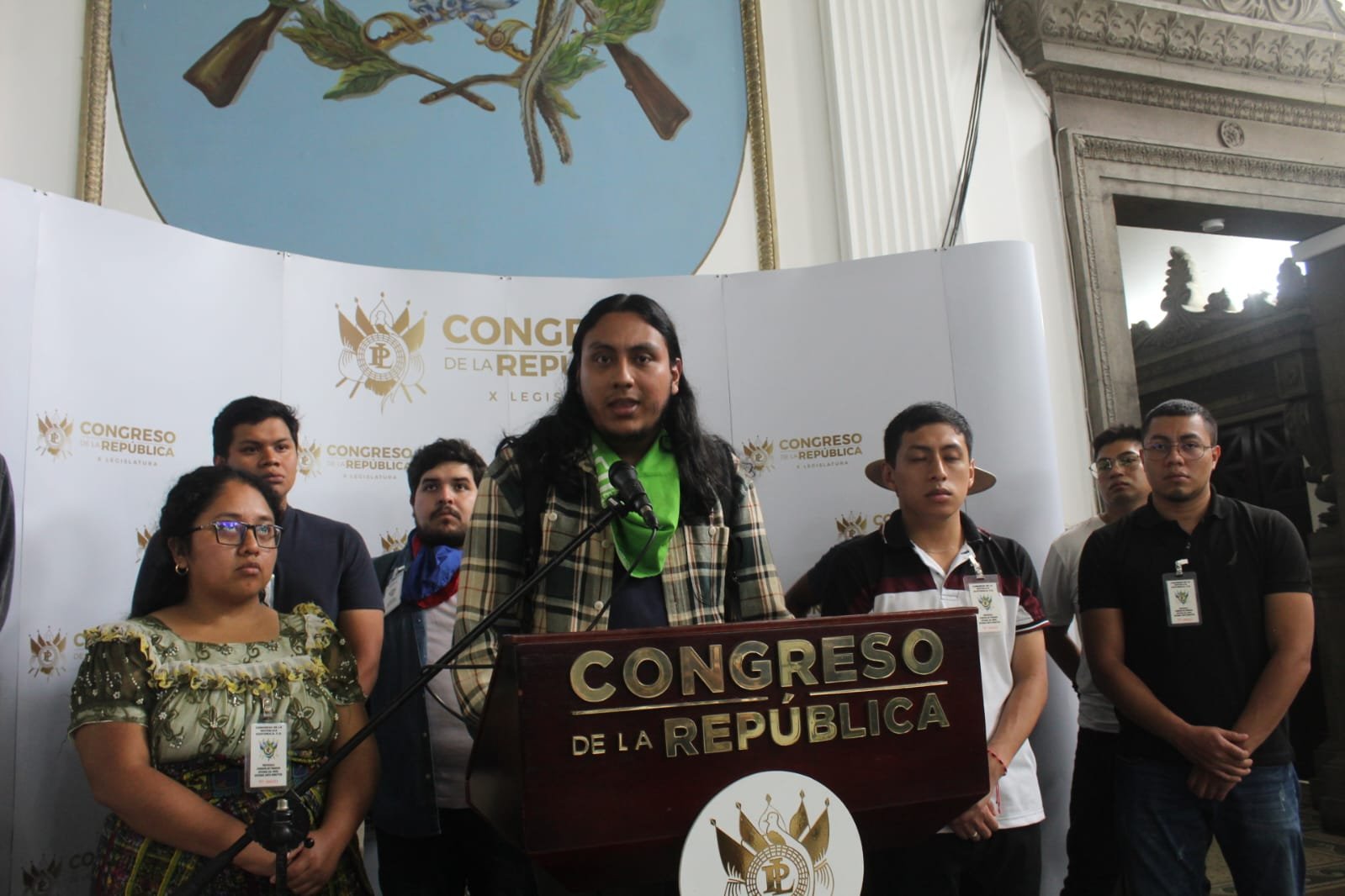  Byron Reyes, secretario general de la AEU. Foto: Simón Antonio Ramón. 