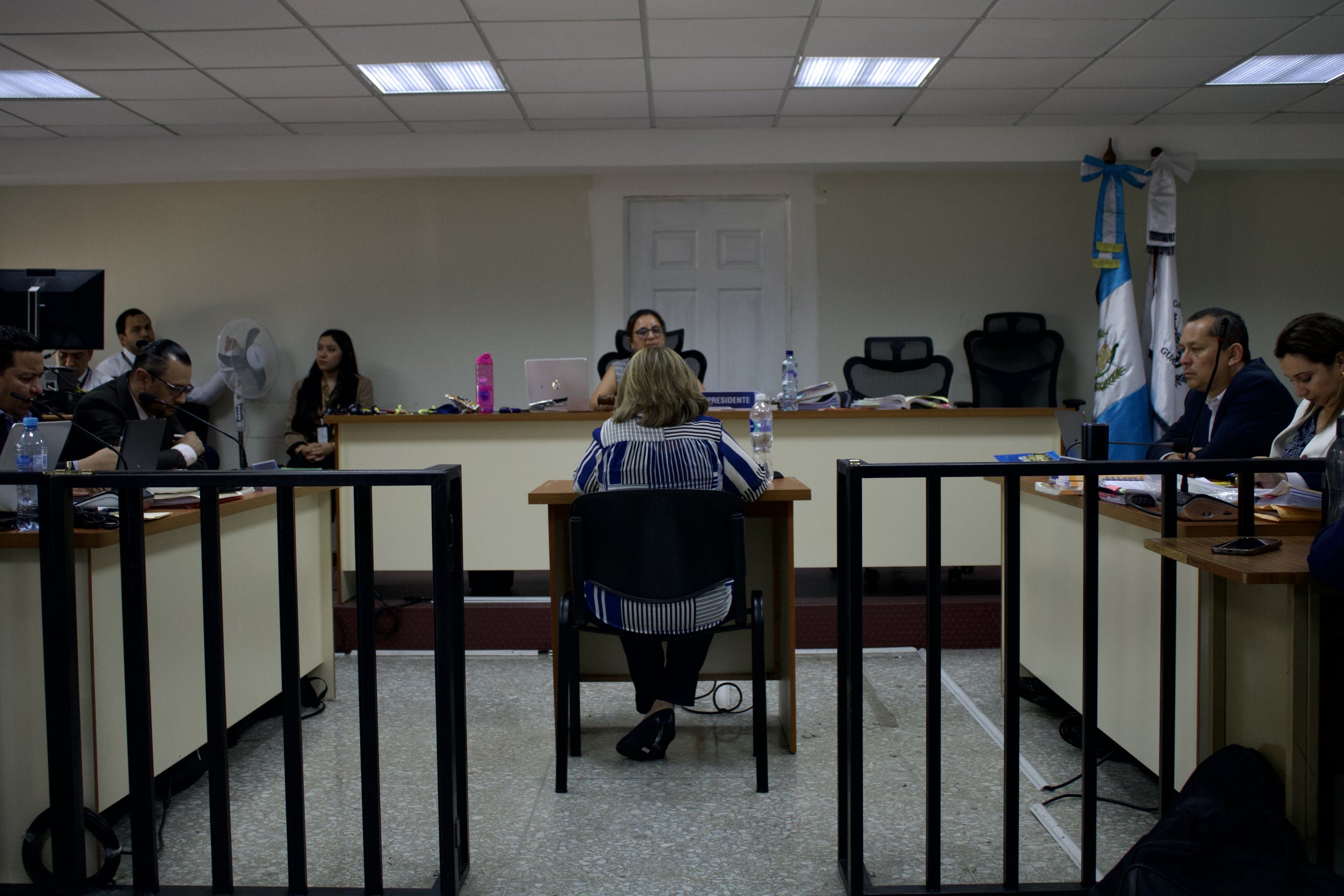  Gloria Castro declara ante la jueza Ingrid Cifuentes el 19 de enero. / Fotografía: Kristhal Figueroa 