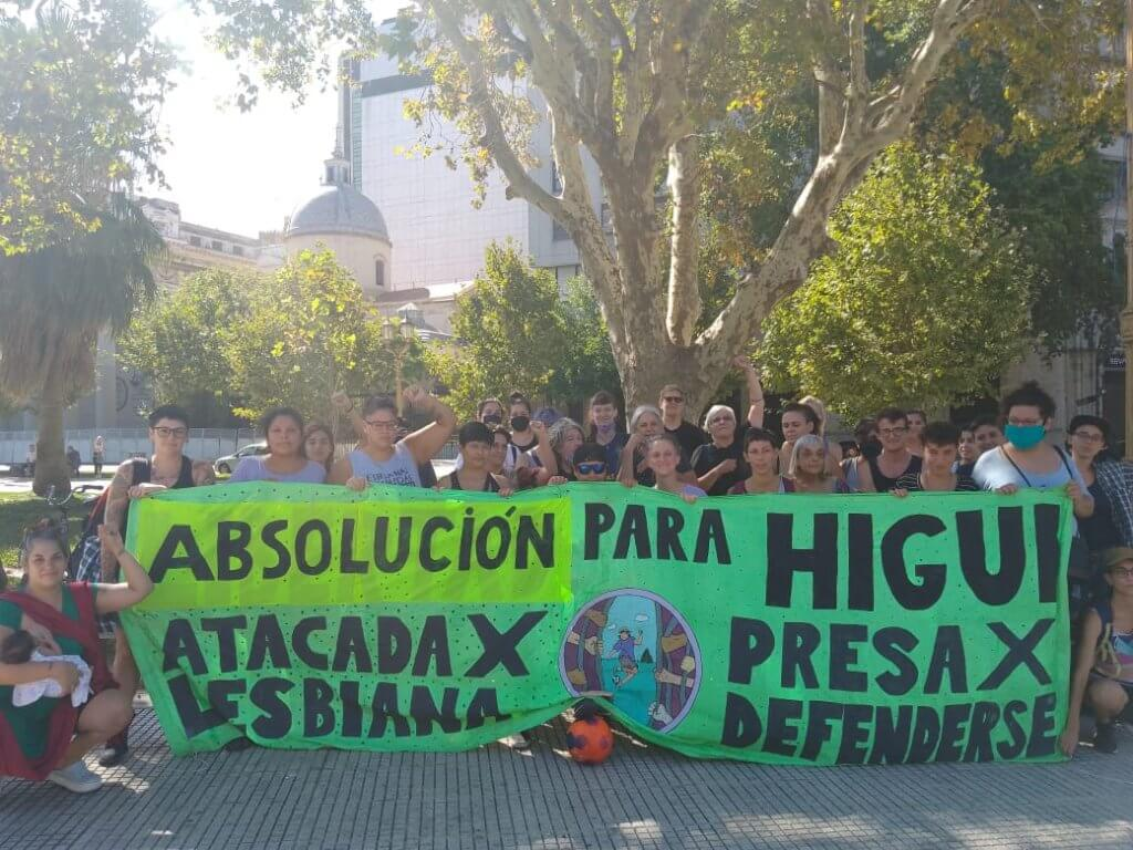  Absolución para Higui, convocatoria en Plaza de Mayo, Buenos Aires, febrero de 2022. Foto: Agustina Ramos 