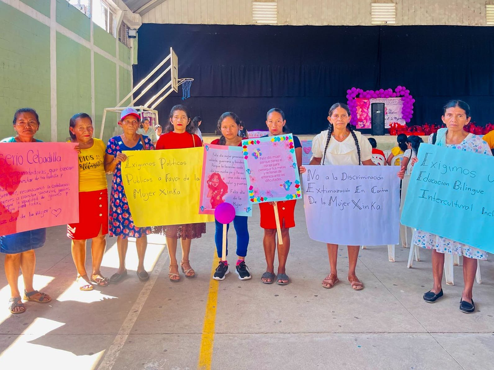  Mujeres Xinkas exigieron políticas públicas que las incluyan. Foto Hilary Felipe  