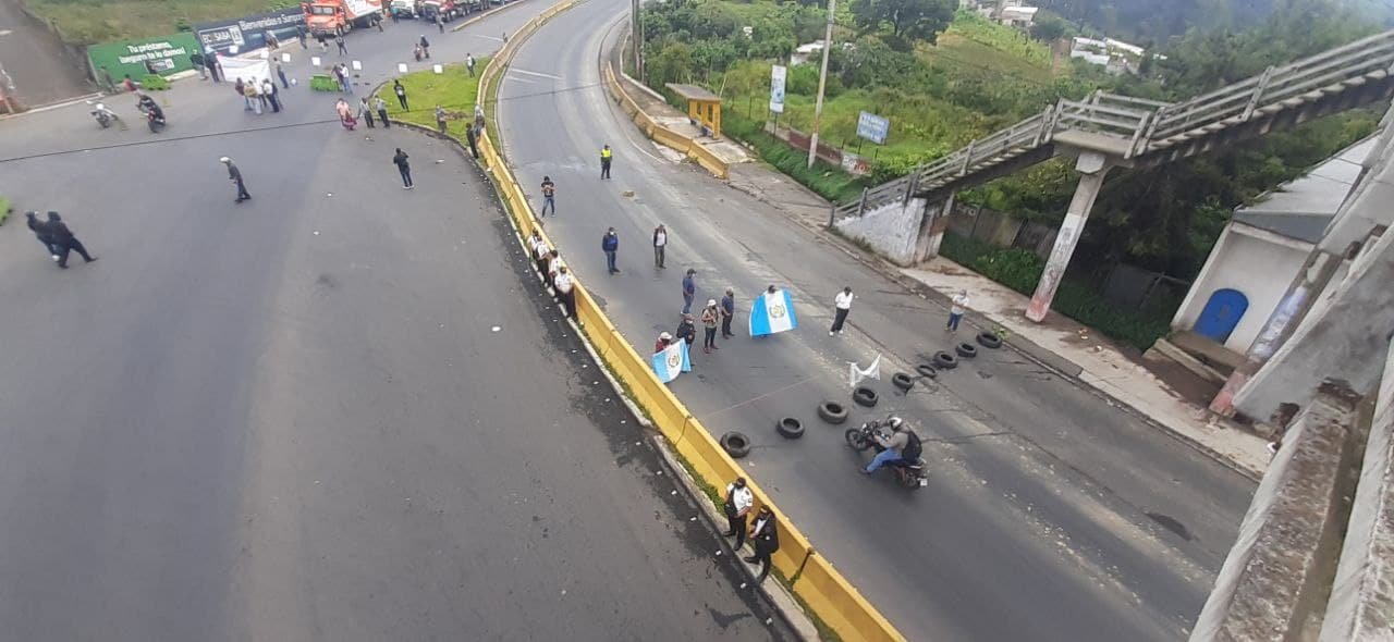  Toma de Carretera en Sumpango, Sacatepéquez. Foto: Marco Juracán. 